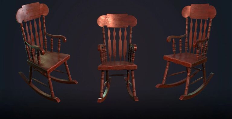 1-Rocking-Wooden-Chair-Free-3D-Model-ArtGare-Artgare
