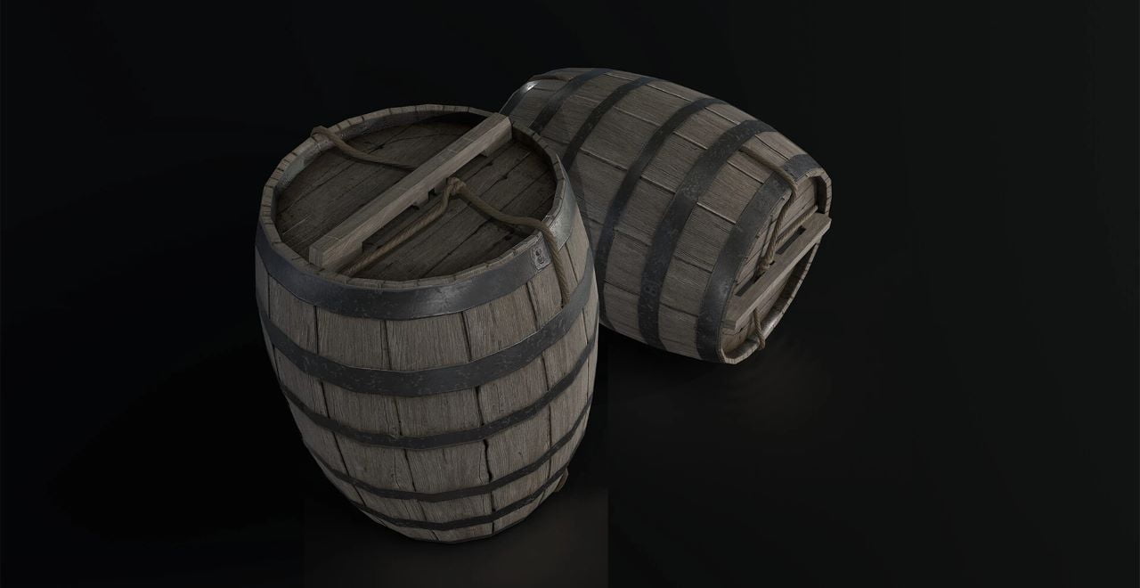 1-Wooden-Barrel-Free-3D-Model-ArtGare-Artgare