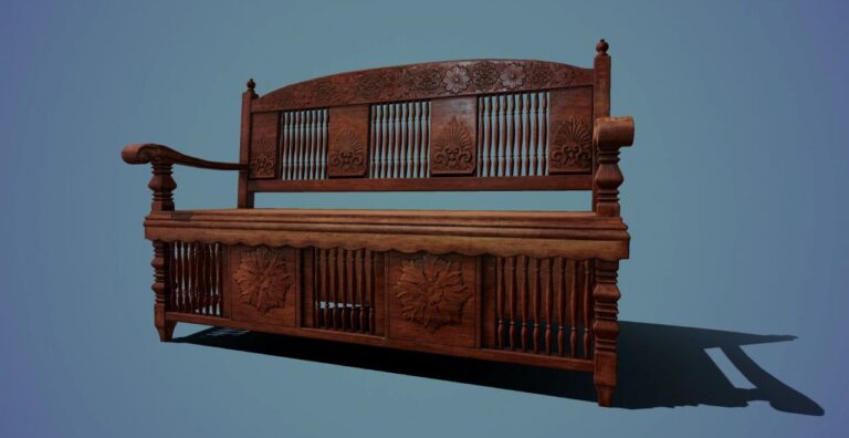 1-Wooden-Bench-Free-3D-Model-ArtGare-Artgare
