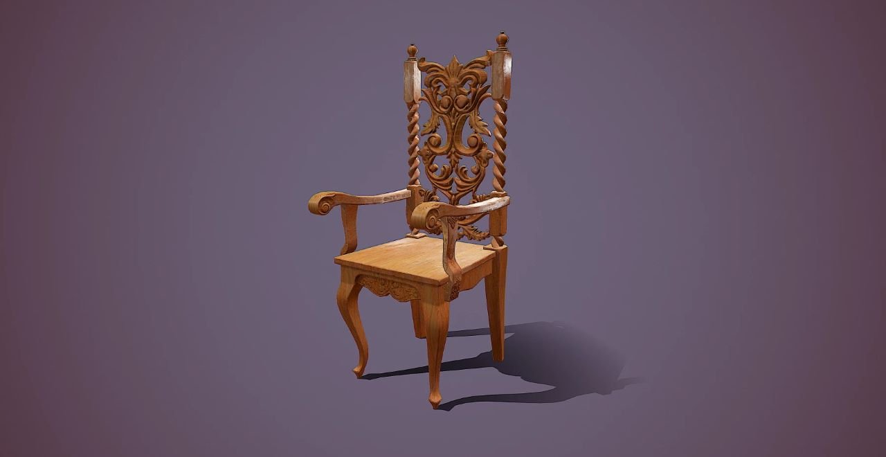 1-Wooden-Chair-Free-3D-Model-ArtGare-Artgare