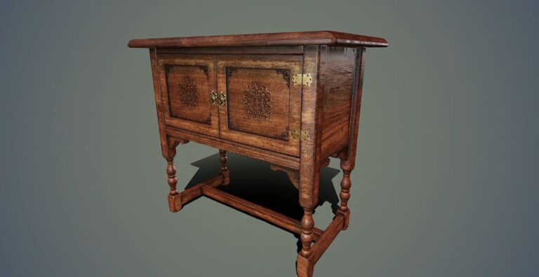 1-Wooden-Table-Free-3D-Model-ArtGare-Artgare