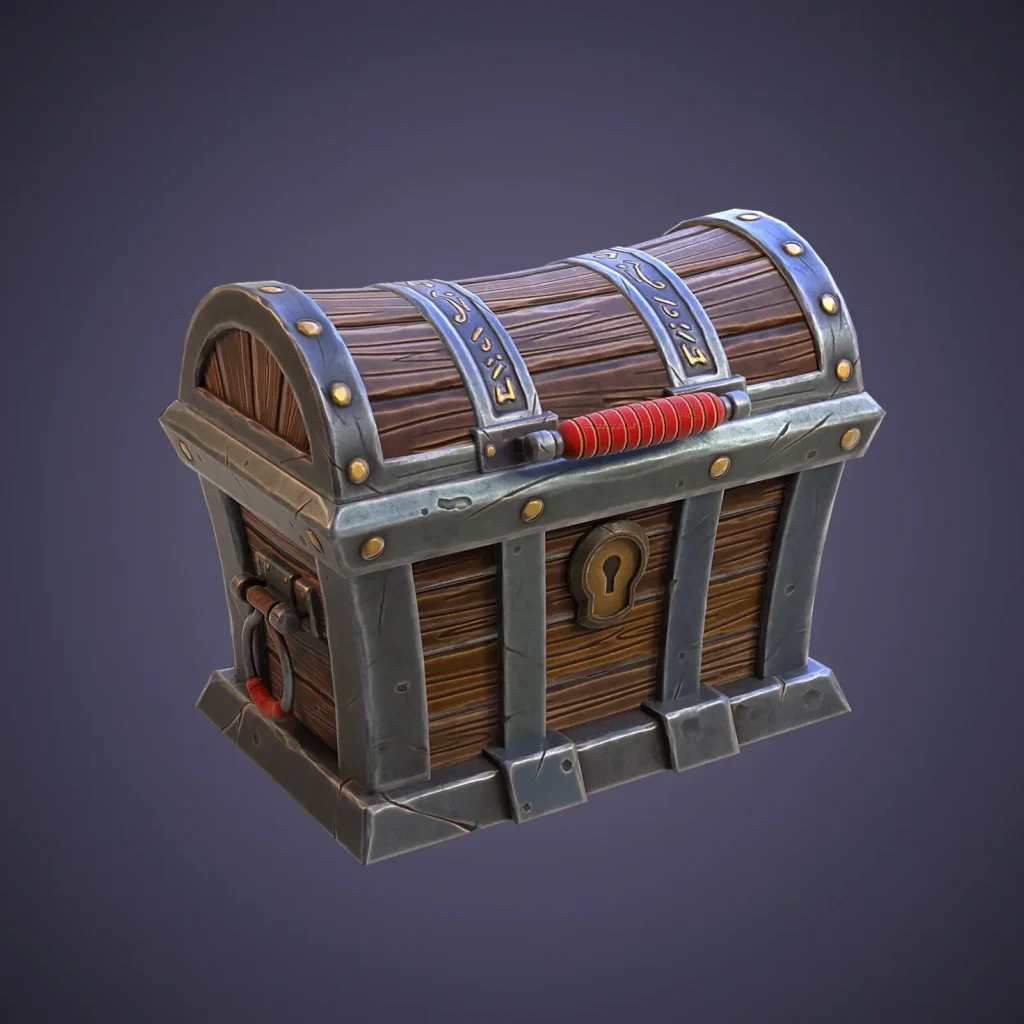 1 Treasure Chest Free 3D Model