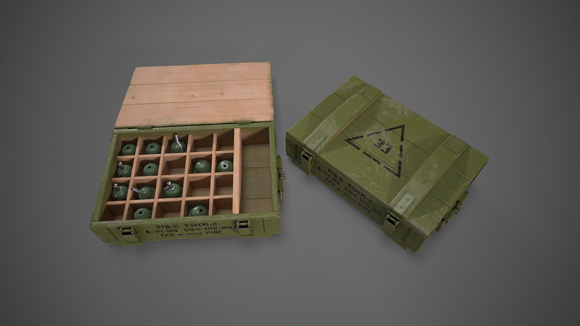 Grenade Military Crate Box 04