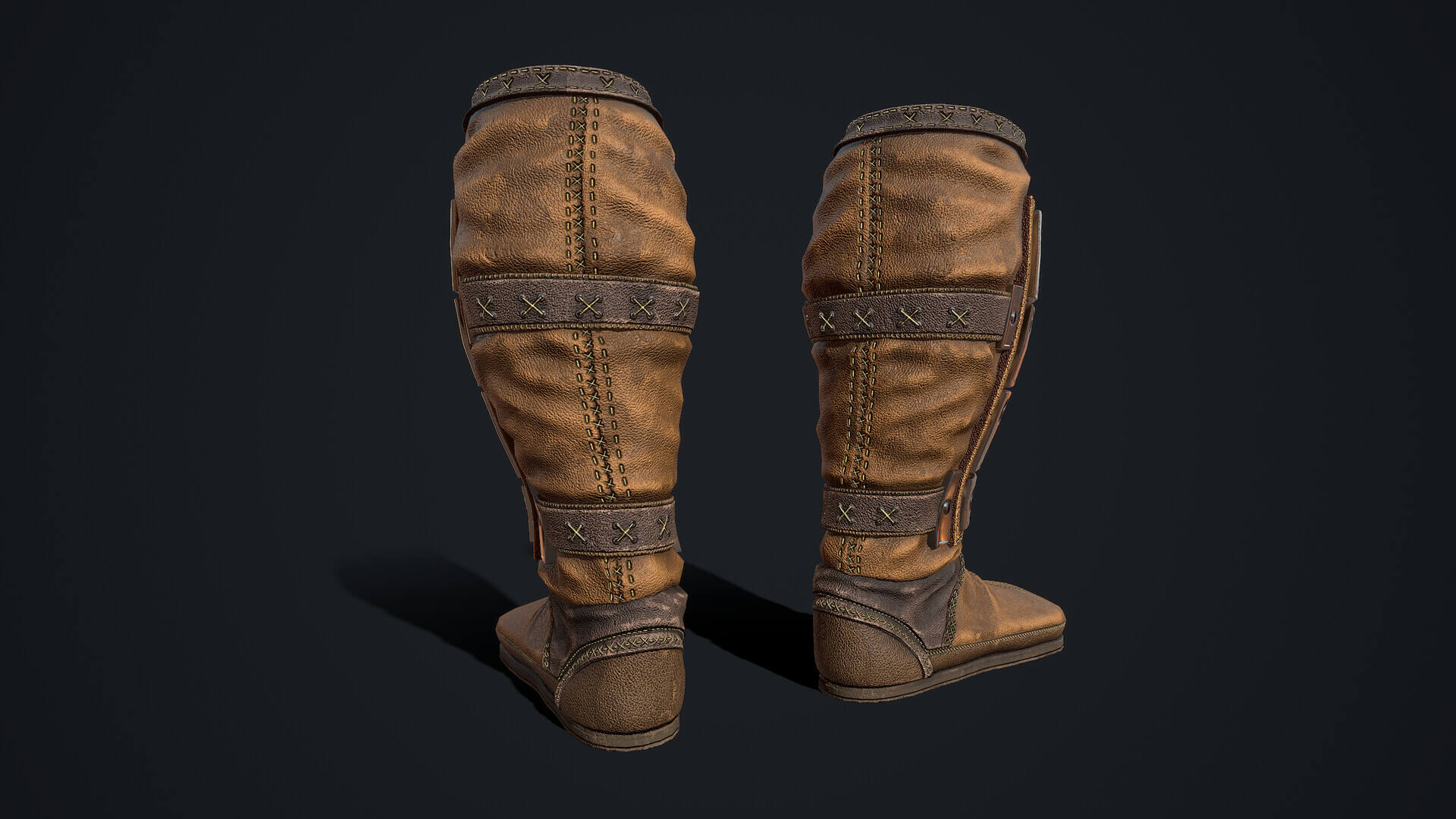 Leather Armored Boots 02