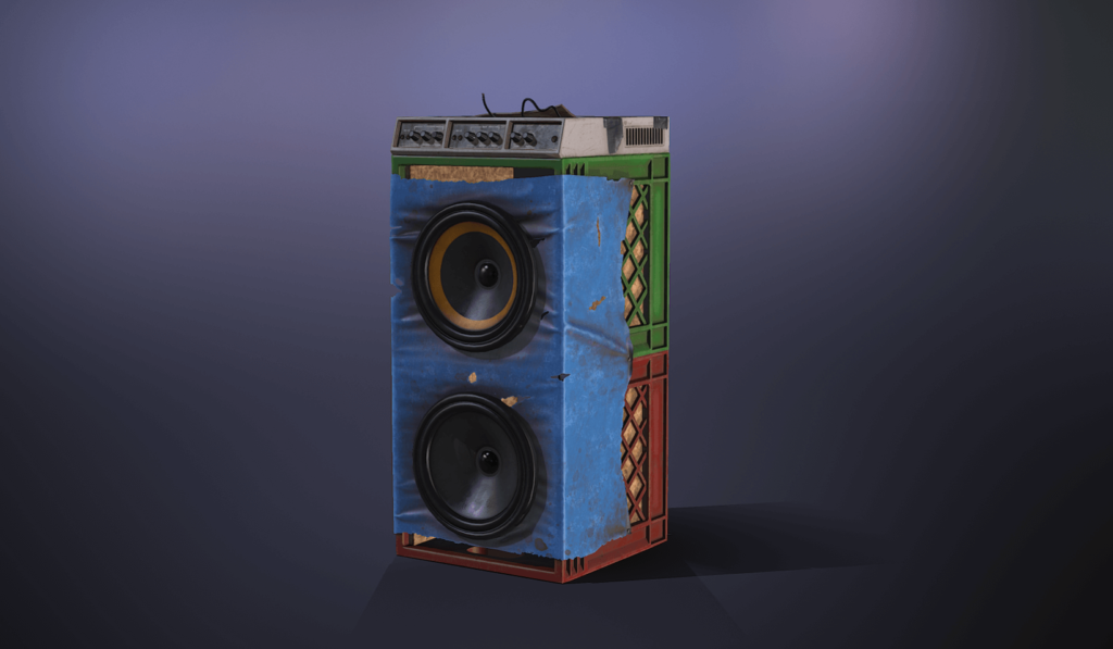 Speakers Boombox Rust Game 01