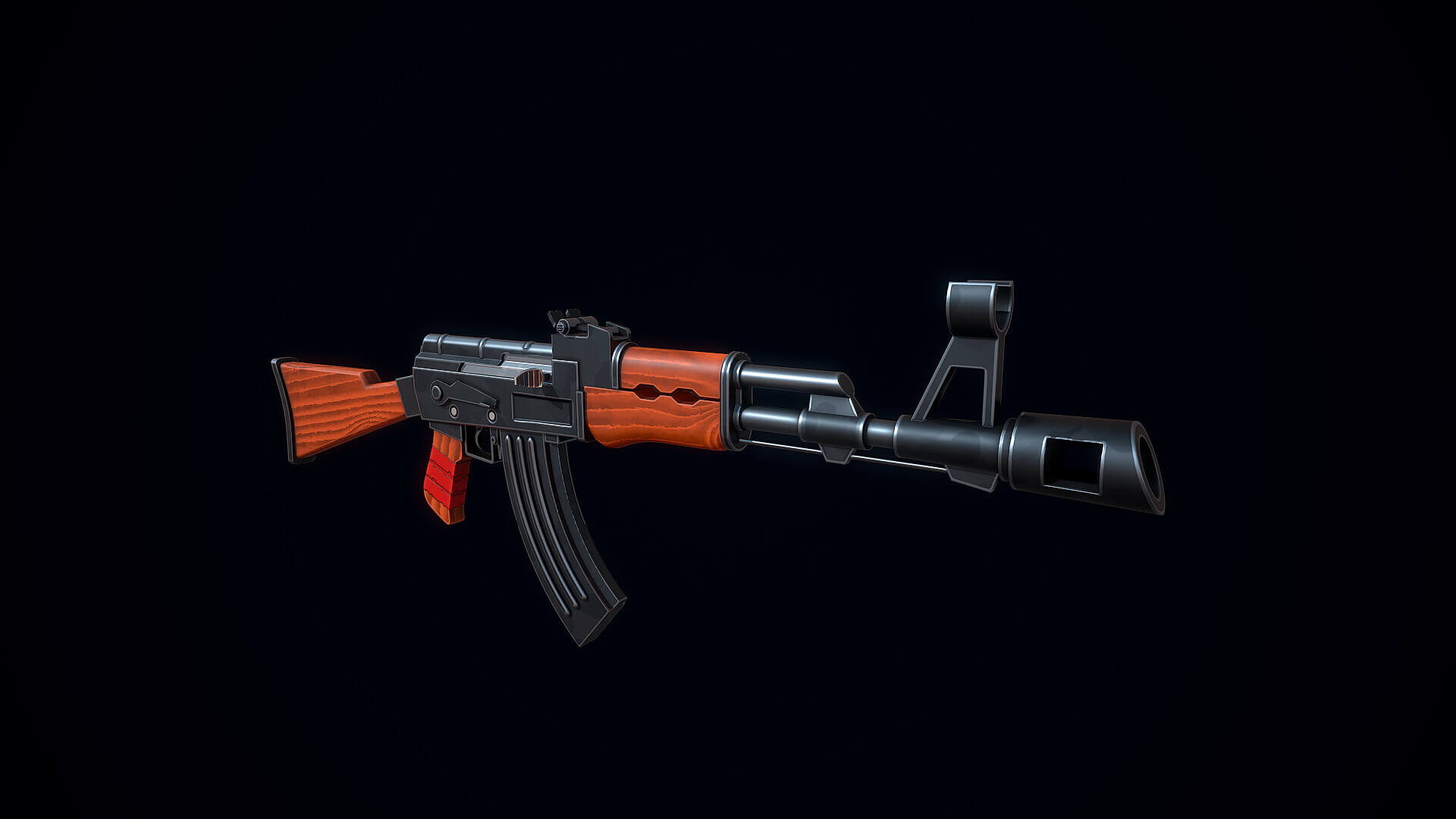 Stylized AK 47 01