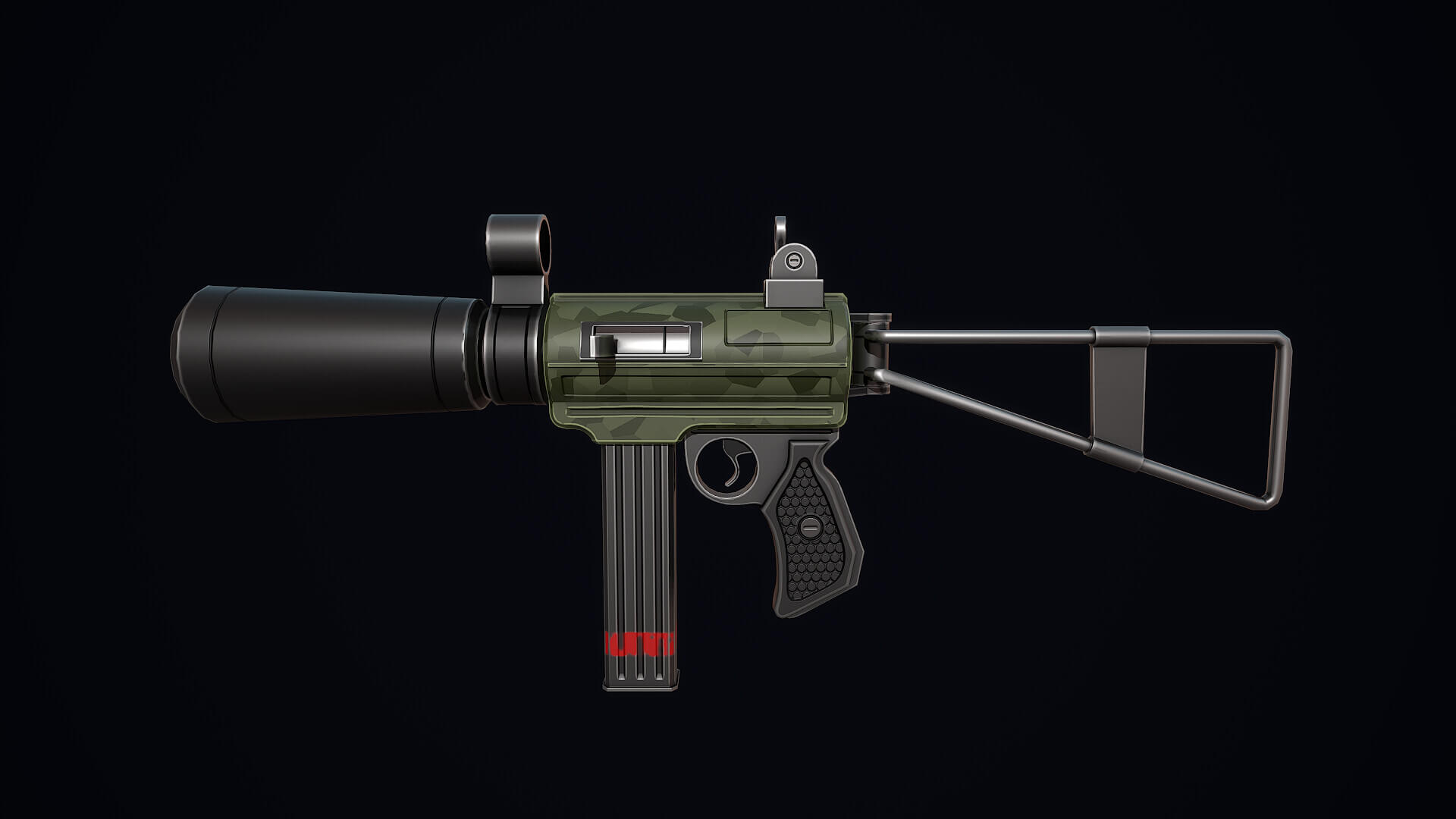 Stylized Carbine Gun 03