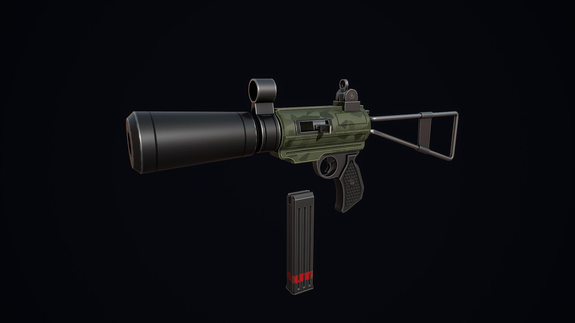 Stylized Carbine Gun 04