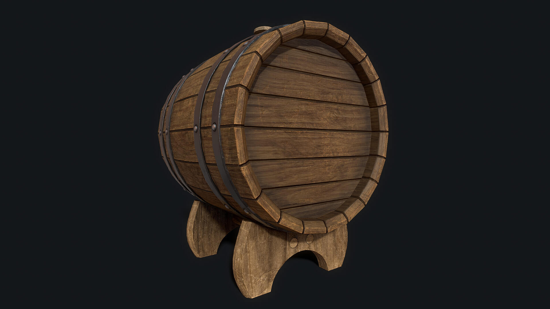 Wooden Barrel 01