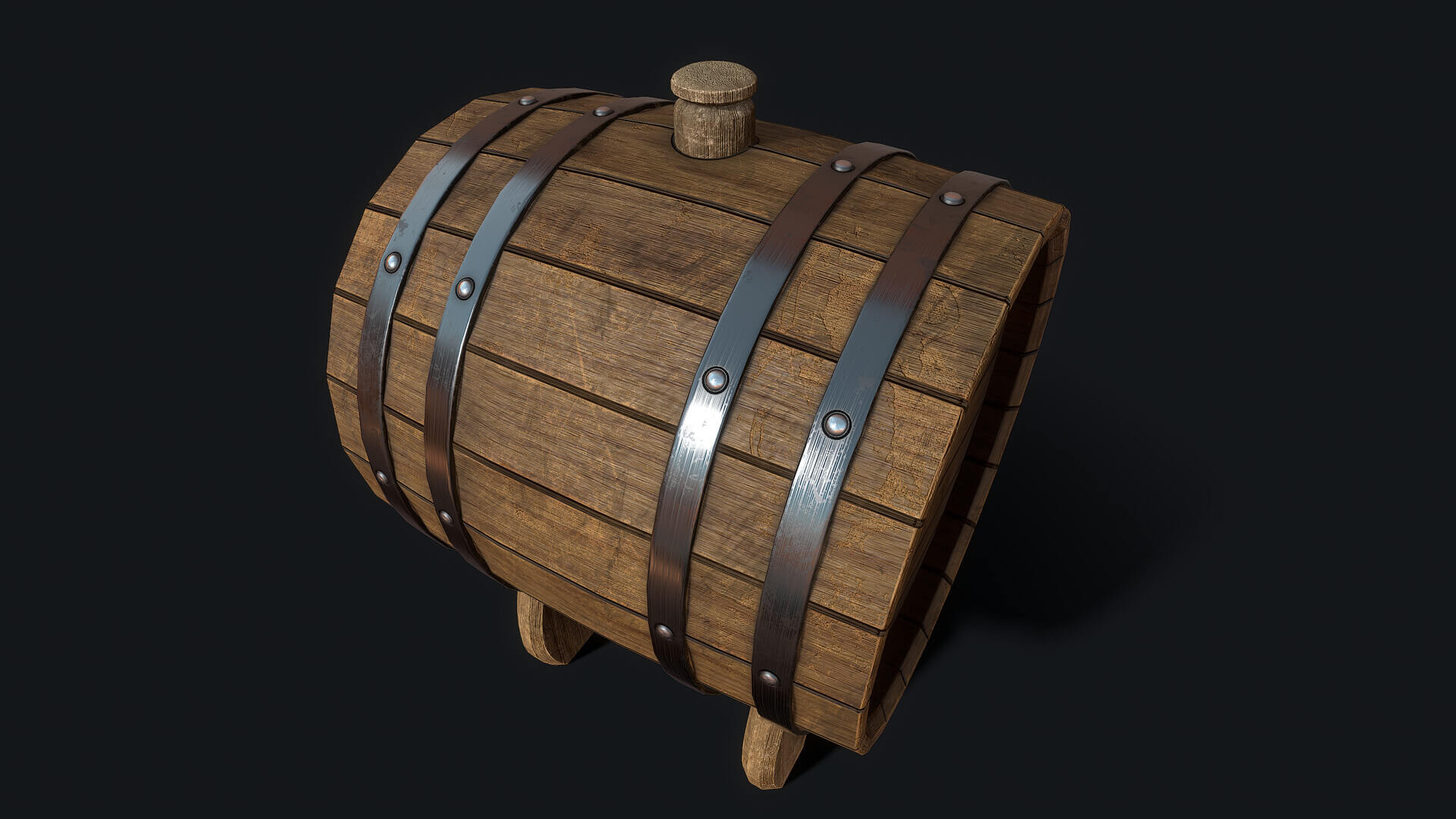 Wooden Barrel 02