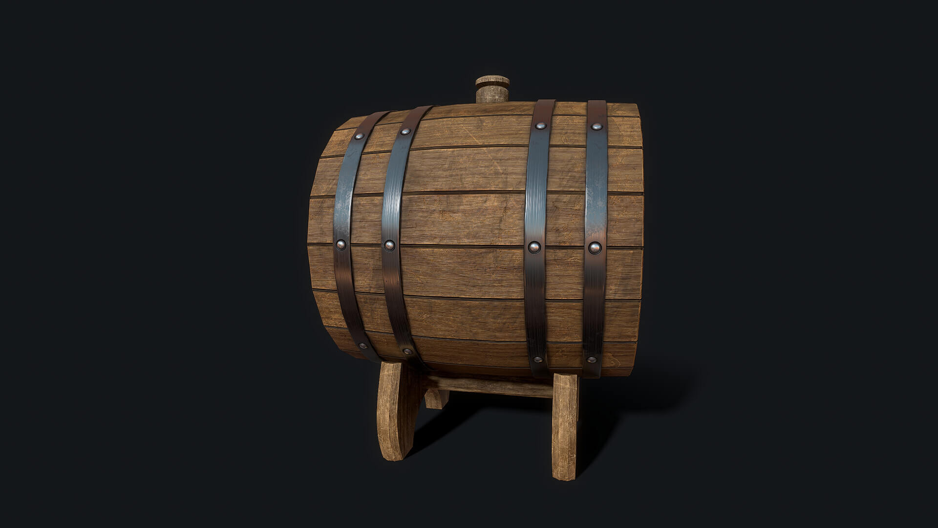 Wooden Barrel 04