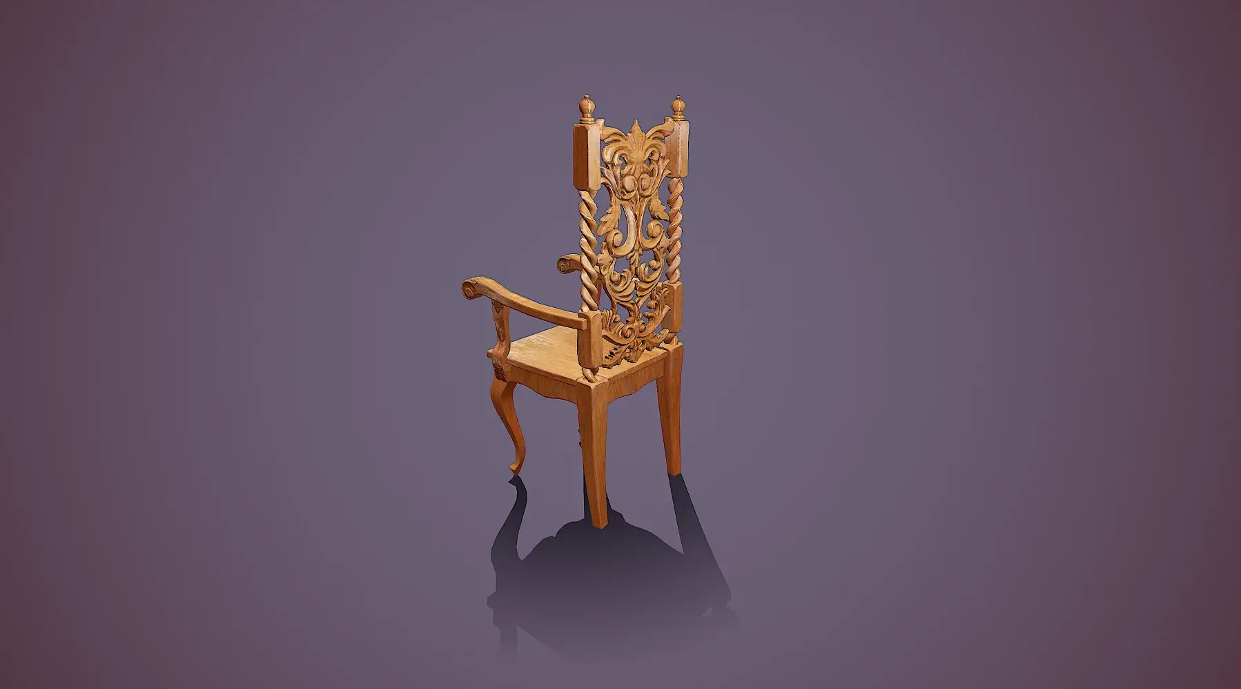 Wooden Chair 02 Free 3D Model