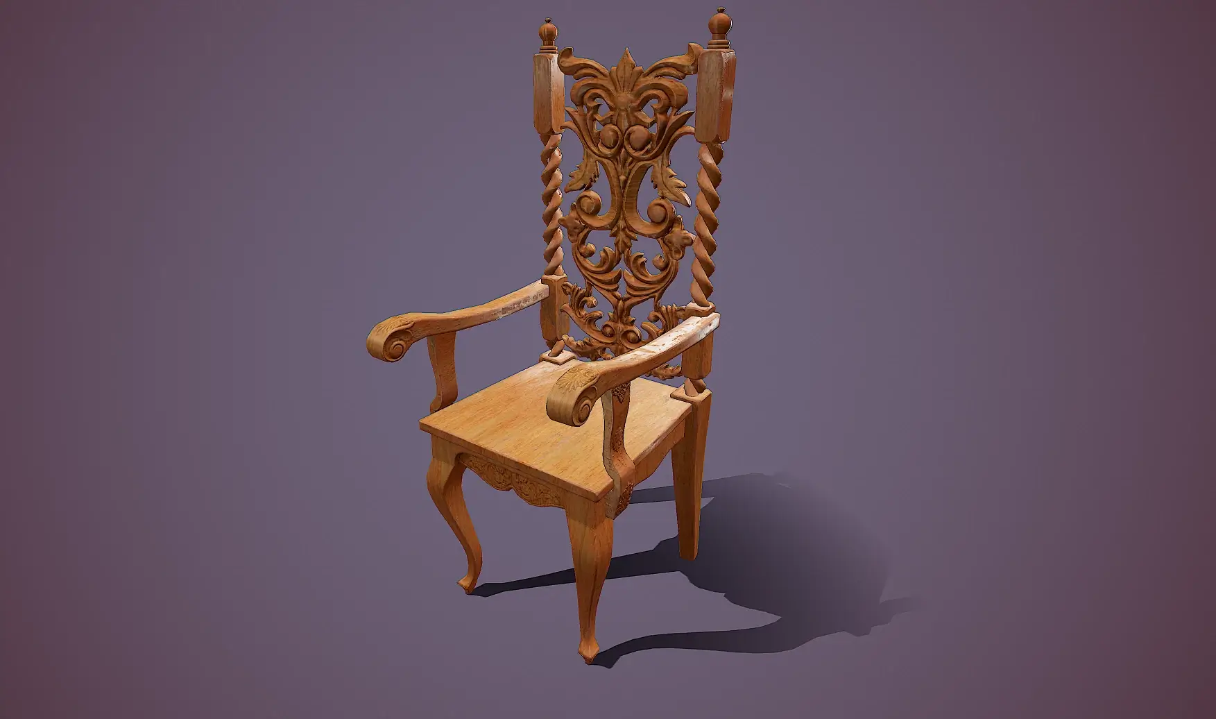 Wooden Chair 03 Free 3D Model