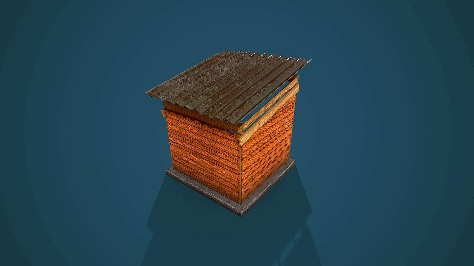 Wooden Shed Shelter 02