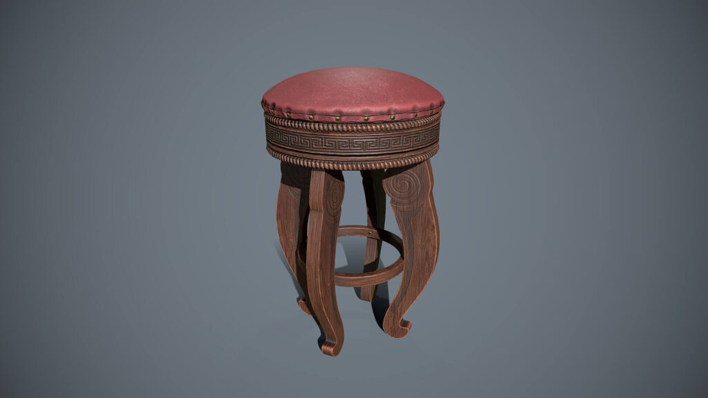 Wooden Stool 01