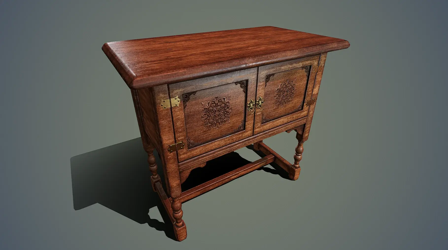 Wooden Table 01 Free 3D Model