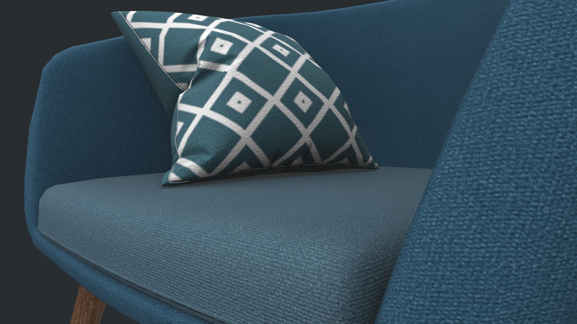 Realistic Game ready Sofa 03