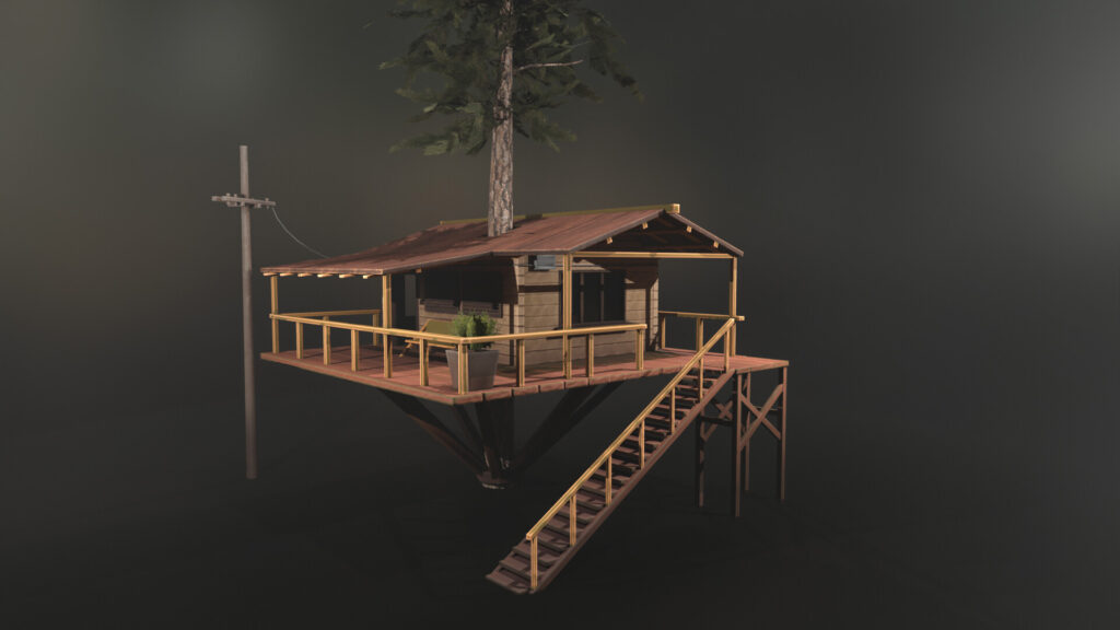 Wooden Tree House 01