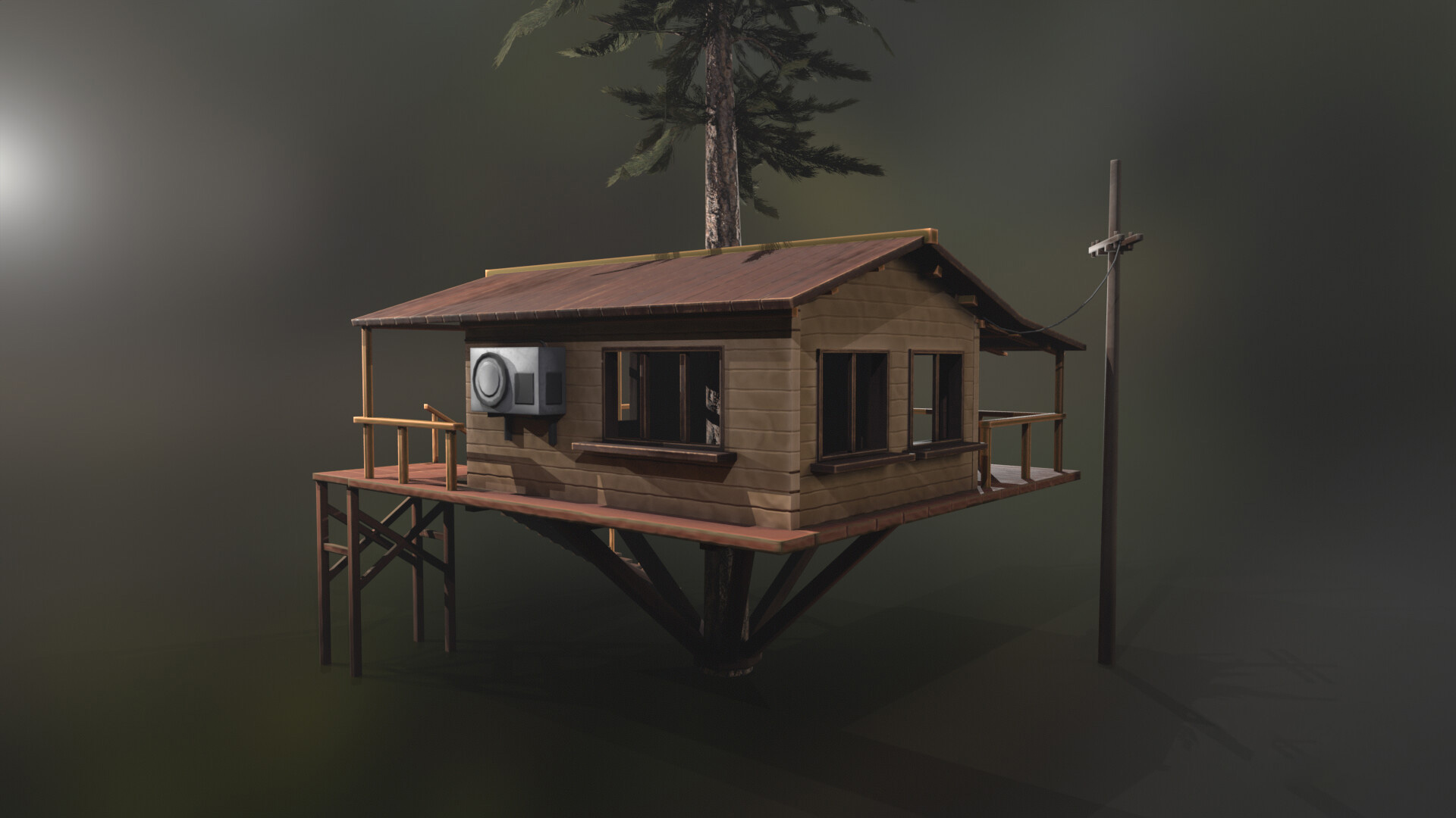 Wooden Tree House 04